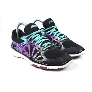 Asics Women's Gel-Harmony TR2 Black/Purple/Aqua Running Shoes - S453Y - Size 7.5
